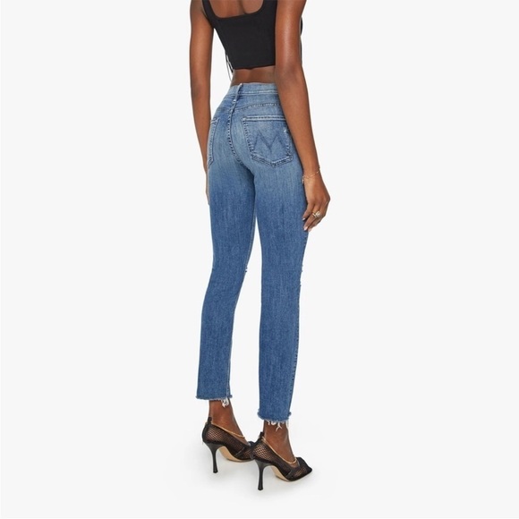 MOTHER The Swooner Ankle Fray Jean Weekend Warrior Mid Rise Stretch Sz 26 - Picture 2 of 16